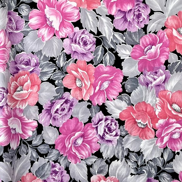 Vintage Levi Strauss Womens Blouse Size 16 Floral Button-Up Pink & Gray VGUC - Picture 7 of 13